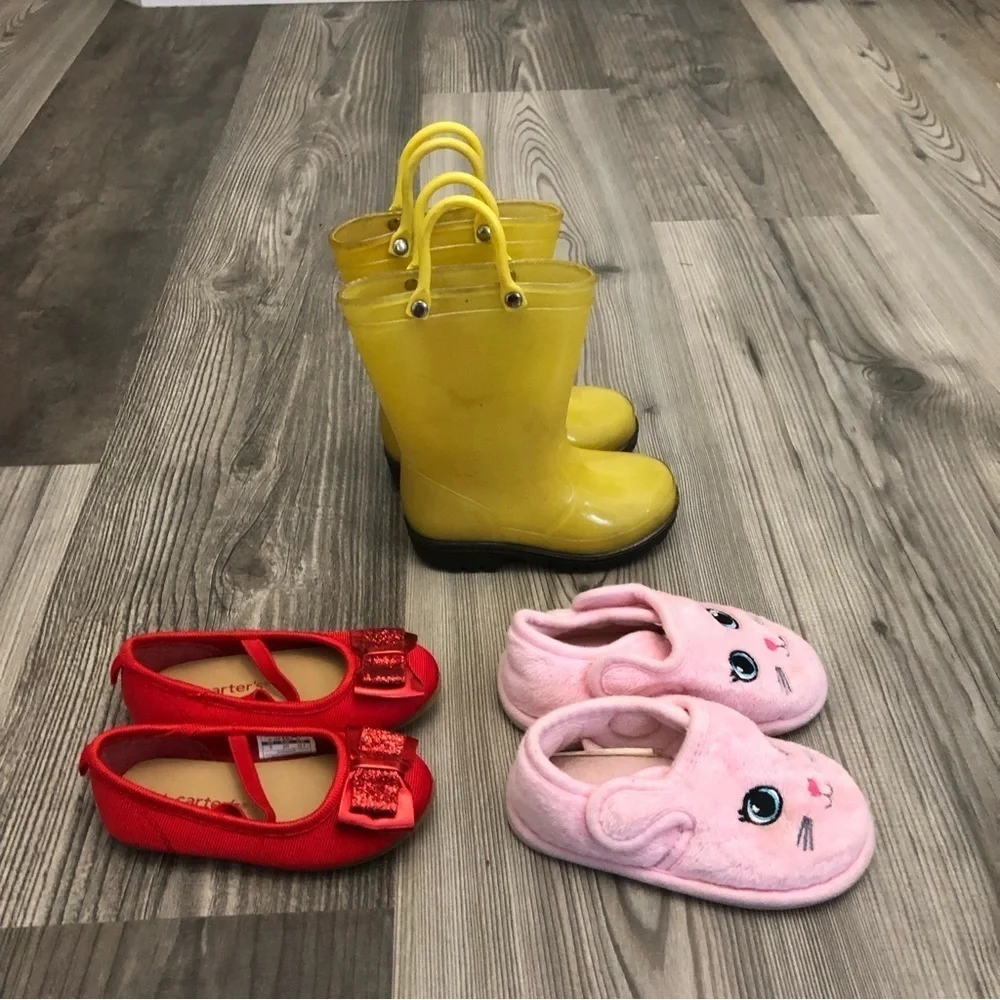 Carters bundle of girls‎ rainboots and ballet shoes 5